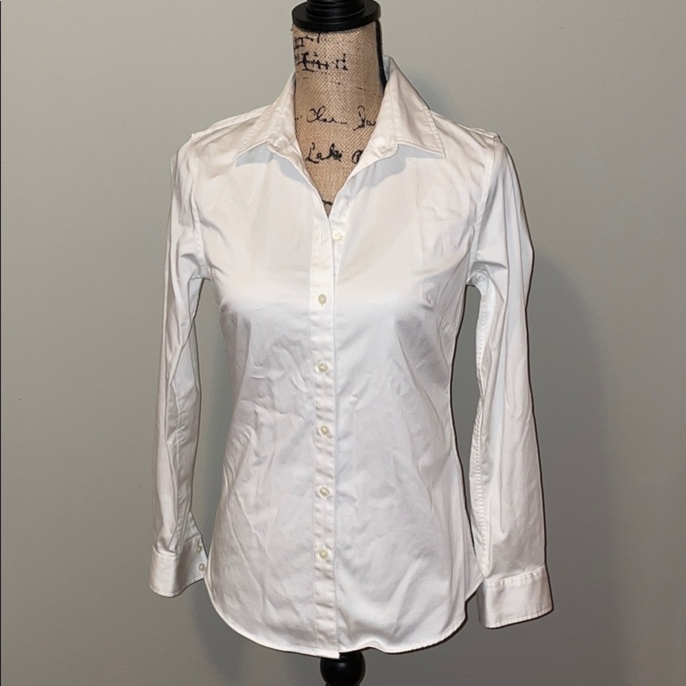 Banana Republic white collared shirt